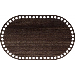 Baza dno koszyka owal 25x15cm, 8mm do wypkatania brąz rustykalny